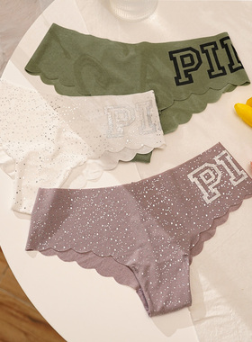 冰丝内裤女一片式夏季无痕透气薄款少女三角裤透气棉裆低腰短裤