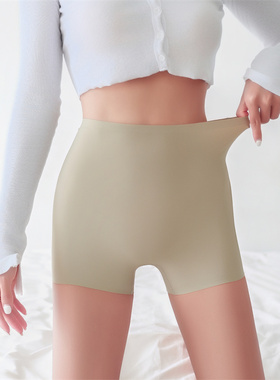 高腰透气收腹平角打底裤女防卷边无痕防走光外穿冰丝速干安全裤女