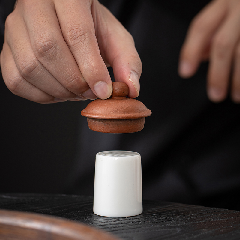 羊脂玉瓷盖置茶壶瓷陶瓷壶盖托架