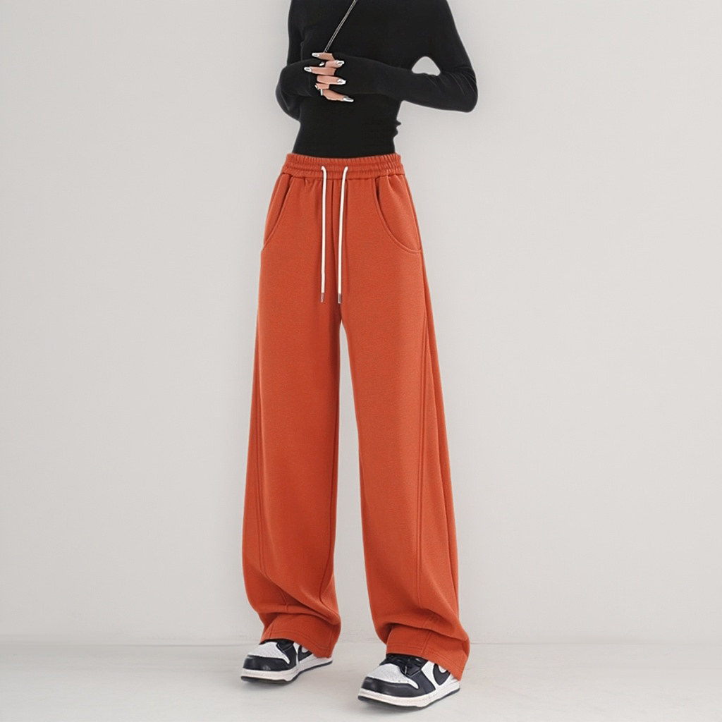 南瓜橘色香蕉裤镰刀裤女秋冬加绒加厚美式窄版阔腿裤高腰显瘦卫裤,女装/女士精品,卫裤,淘宝优惠券,粉丝福利购,淘宝优惠卷