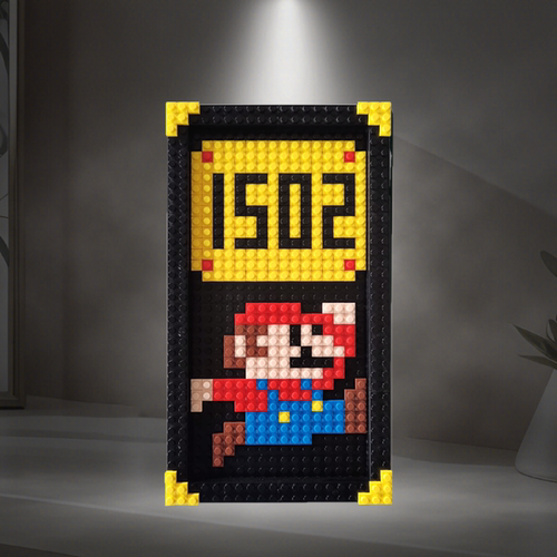 超级马里奥积木门牌号标识DIY个性磁吸高级创意定制卡通入户门牌