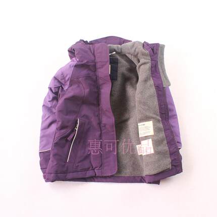 冬季儿童加绒冲锋衣男童女童防风防水棉服冬大童棉袄3-18岁