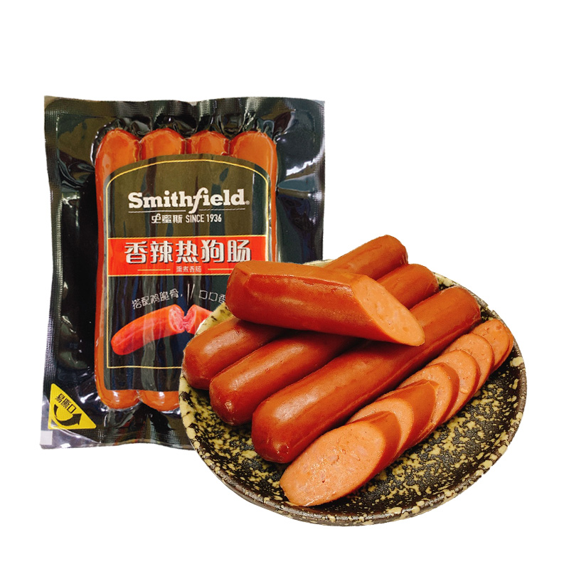 Smithfield史蜜斯香辣热狗肠160g即食香肠 粮油调味/速食/干货/烘焙 肉制品/肉类罐头 原图主图