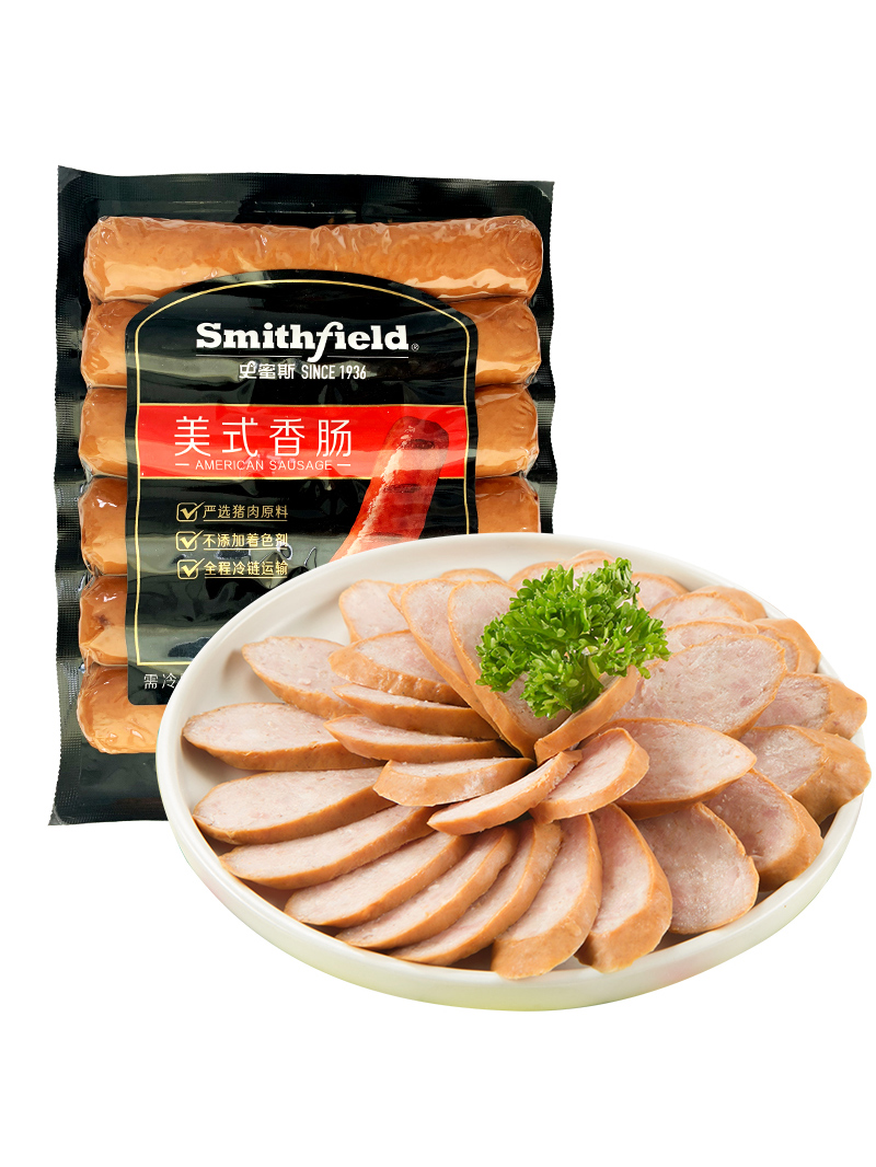 smithfield美式香肠396克 火腿肠早餐肉肠烧烤肠食品囤货囤货 粮油调味/速食/干货/烘焙 香肠/腊肠/烤肠 原图主图