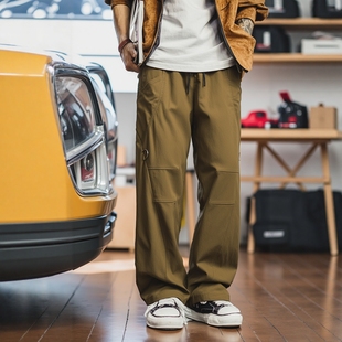 户外山系机能伞兵工装 宽松休闲长裤 裤 子外贸男装 男春秋阔腿裤 美式