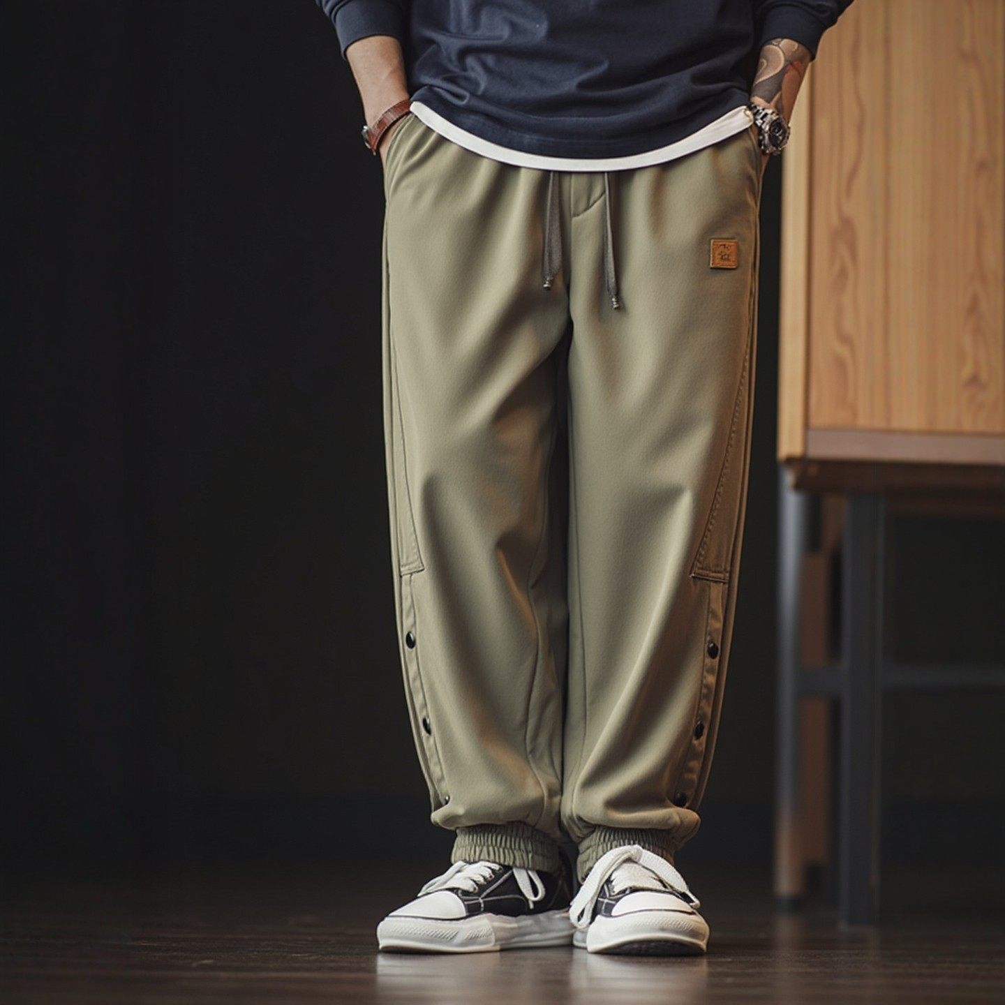 美式复古重磅纯棉加绒加厚束脚工装裤男冬季裤子外贸男装休闲长裤,男装,休闲裤,淘宝优惠券,粉丝福利购,淘宝优惠卷