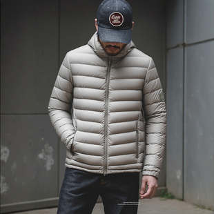 户外运动轻薄排骨羽绒服男冬季 棉衣外套 轻量化棉服夹克外贸男装