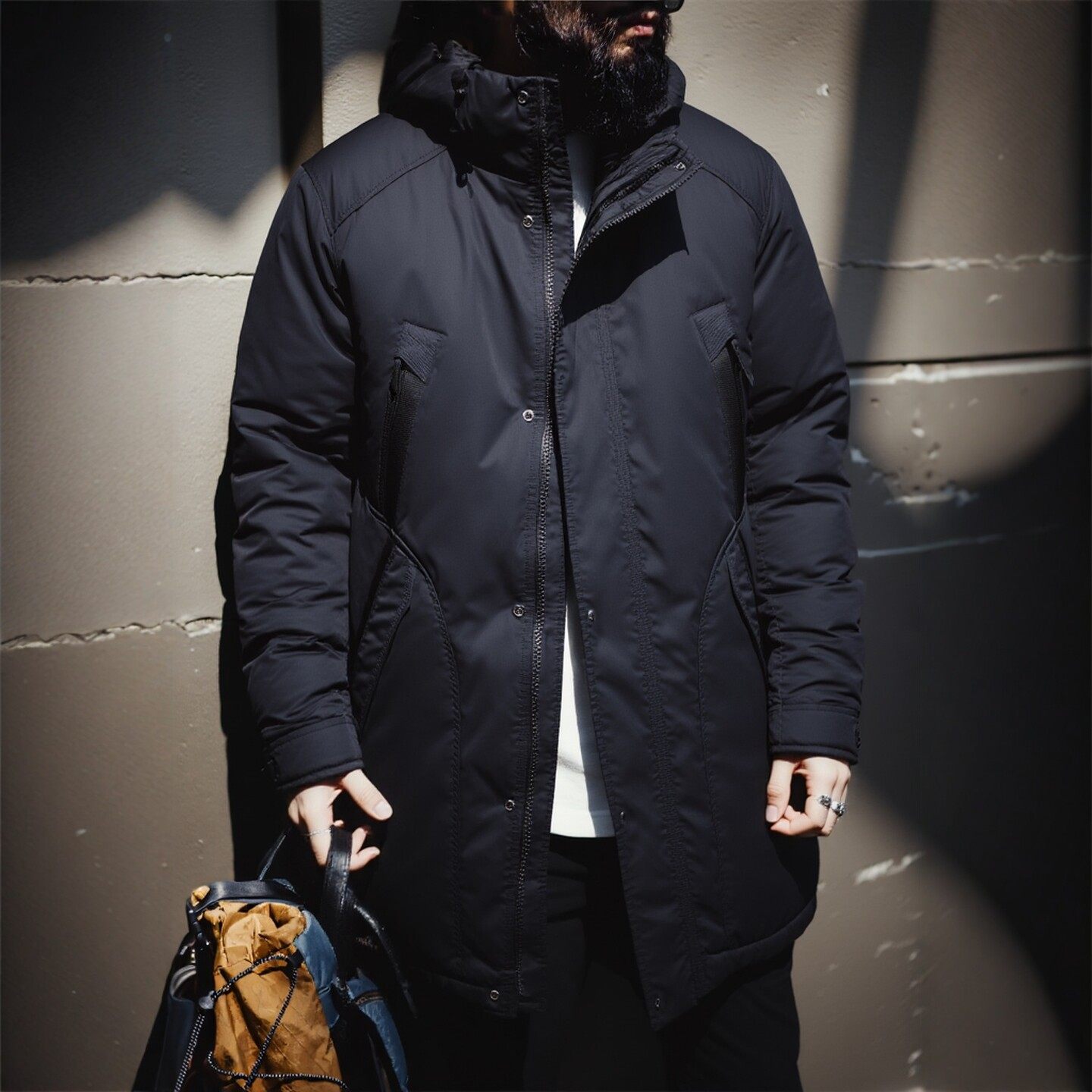户外中长款加厚派克棉服外套男冬季保暖棉袄风衣外贸男装连帽棉衣