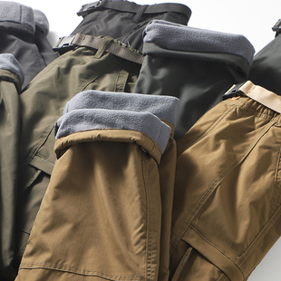 子户外登山裤 机能工装 裤 冲锋裤 棉裤 加绒加厚防风裤 外贸男装 男冬季