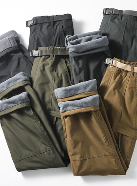 冲锋裤男冬季加厚户外工装裤防水防风裤子棉裤外贸男裤保暖登山裤