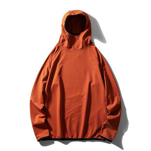 户外运动速干山系美式机能套头连帽卫衣男泡泡纱外套外贸男装夹克