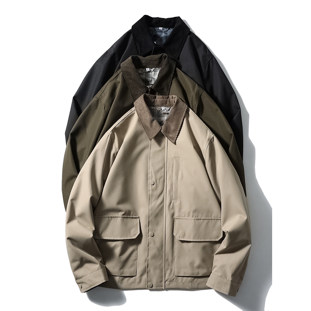 美式复古底特律j97翻领工装夹克
