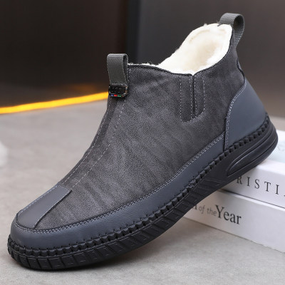 冬季新款老北京布鞋男棉鞋防滑爸爸鞋羊毛鞋加厚保暖爷爷鞋老人鞋