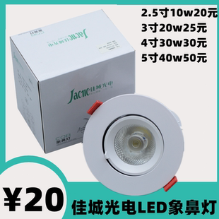 佳城光电照明象鼻灯系列led射灯筒灯平板聚光灯天花灯可调节cob