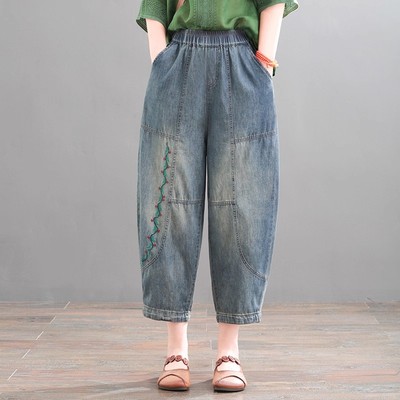 2025新款宽松大码牛仔裤
