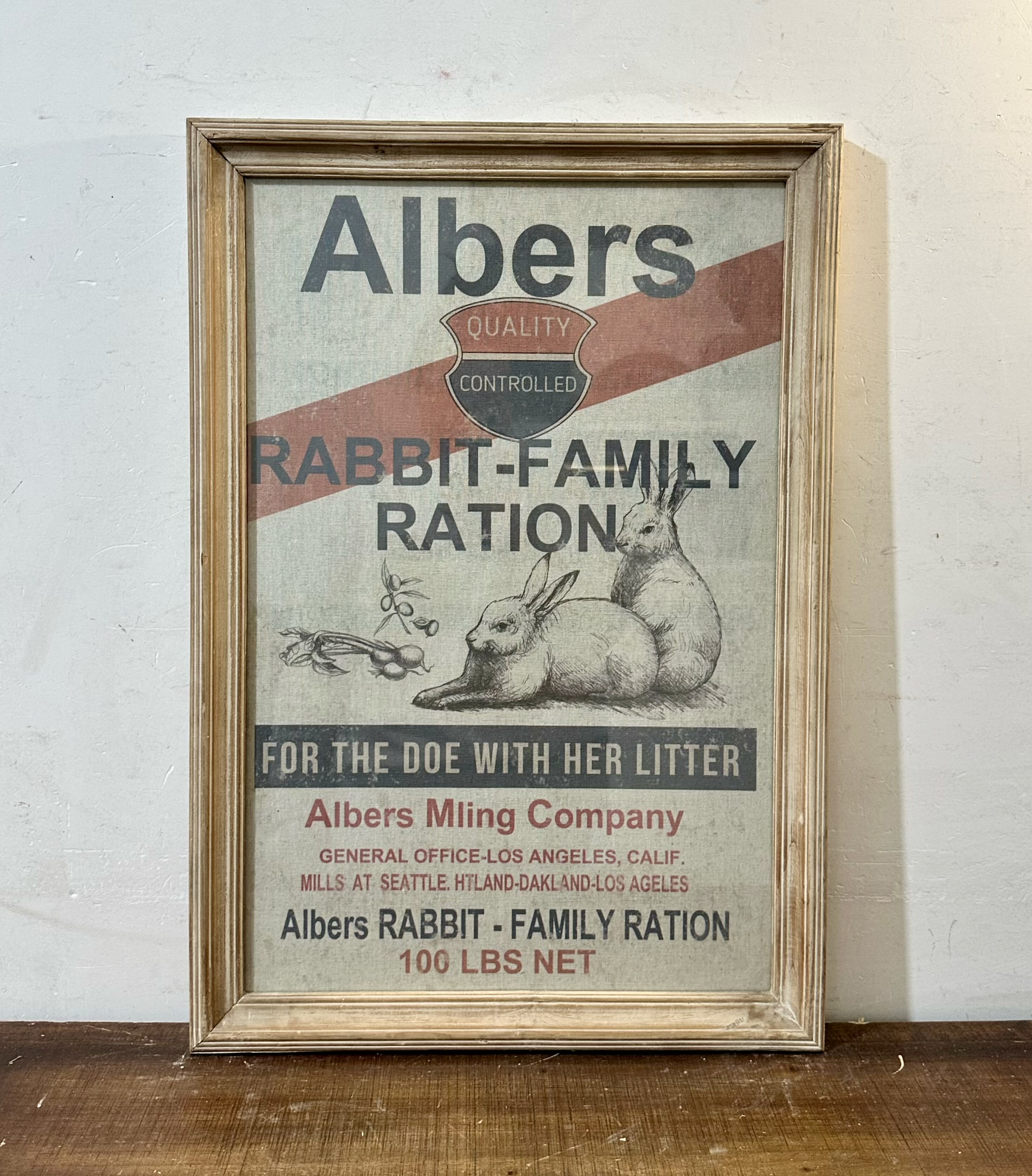 外贸孤品美式复古装饰画框相框画框海报挂画Albers兔粮包装装饰板