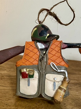 孤品vintage美式复古猎人装饰挂件家居装饰摆件壁挂家居软装