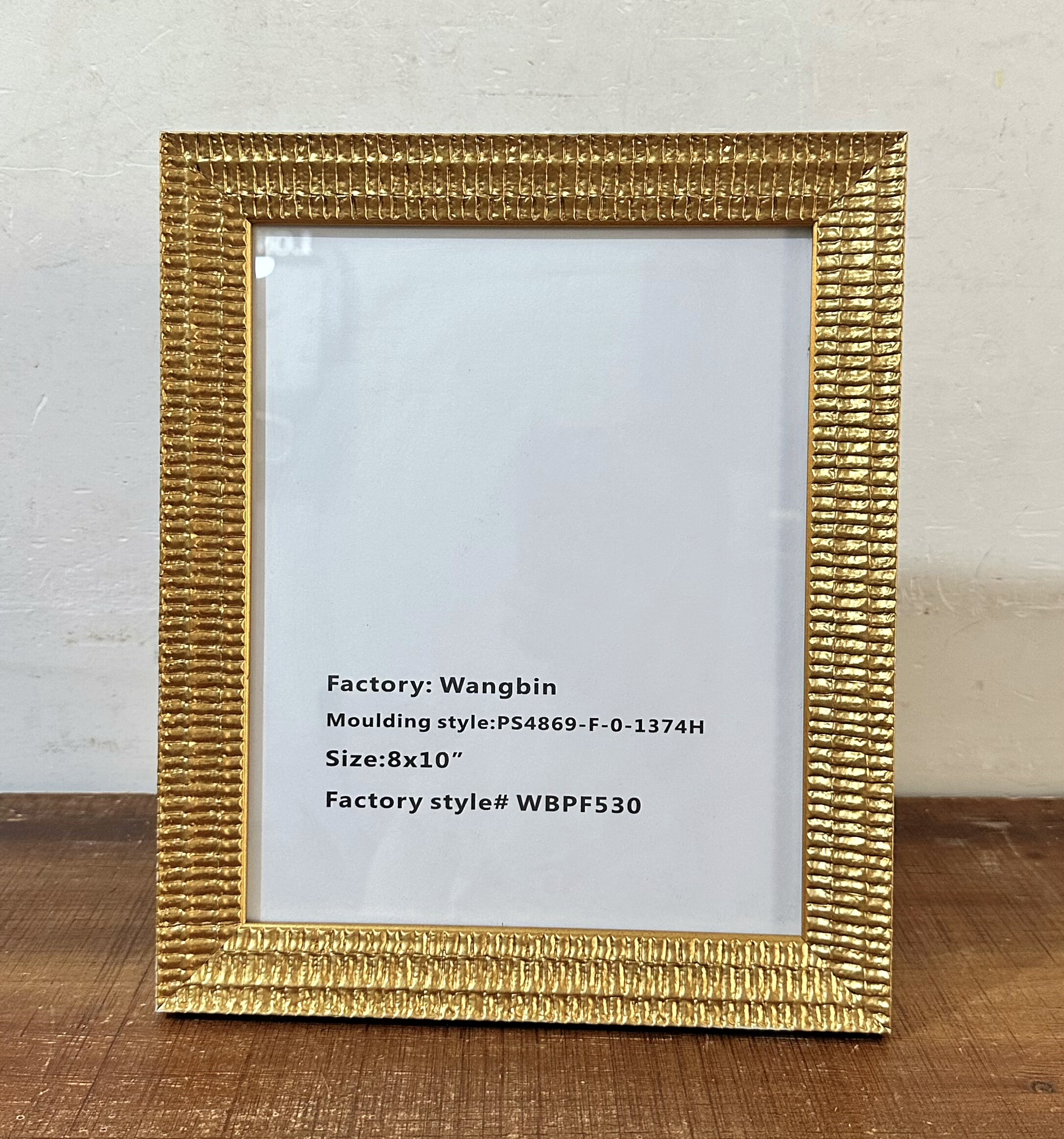 外贸孤品美式金色复古相框摆台装饰画框墙上挂饰8x10英寸PVC材质