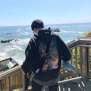 秋冬装欧美潮牌ESSENTIALS复线花卉高街FOG情侣加绒卫衣外套男女