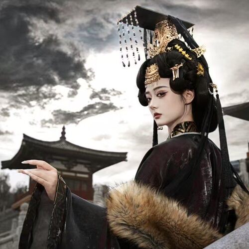 女王冠尊墨燃踏仙君cos发簪帝王古风汉服配饰发饰发冠女皇冠