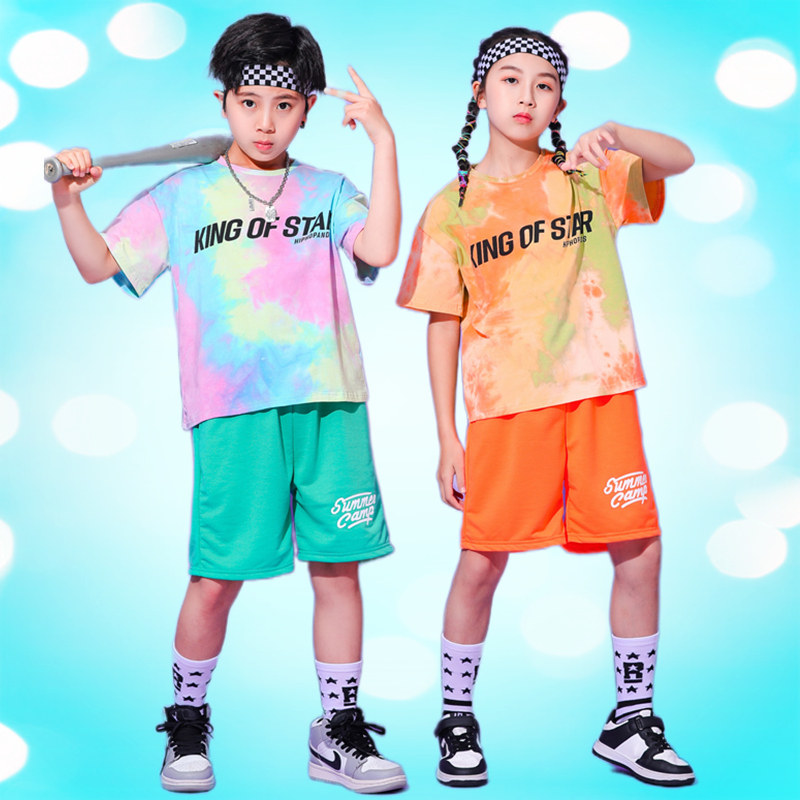六一儿童街舞演出服幼儿园男女童嘻哈爵士舞小学生运动会表演服装