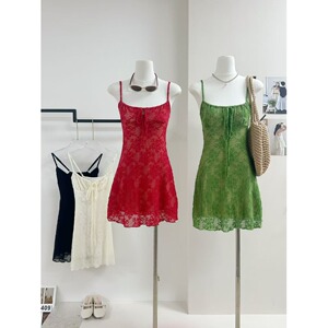 Skk Store 薇迷莫妮卡 staycation裙立体提花肌理吊带短裙连衣裙