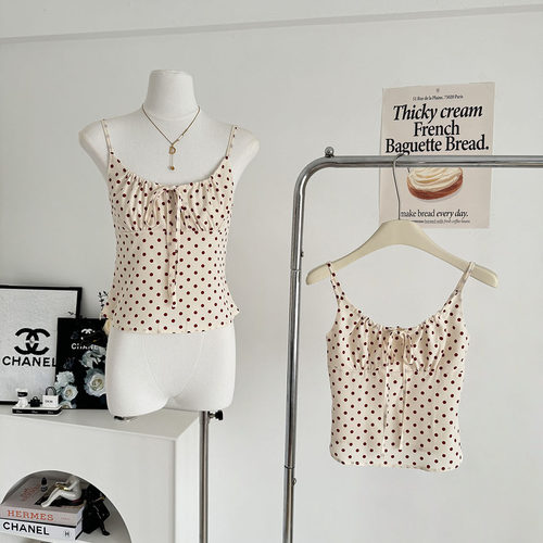 popchee 树莓小吊带桑蚕丝轻盈少女感吊带 春夏的味道