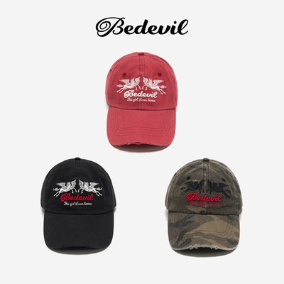 韩国BEDEVIL 双马复古刺绣棒球帽 正品授权