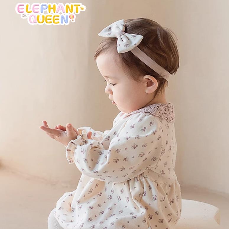 儿童发带蕾丝蝴蝶结宽边弹力头带婴儿护卤门头饰宝宝满月周岁头花