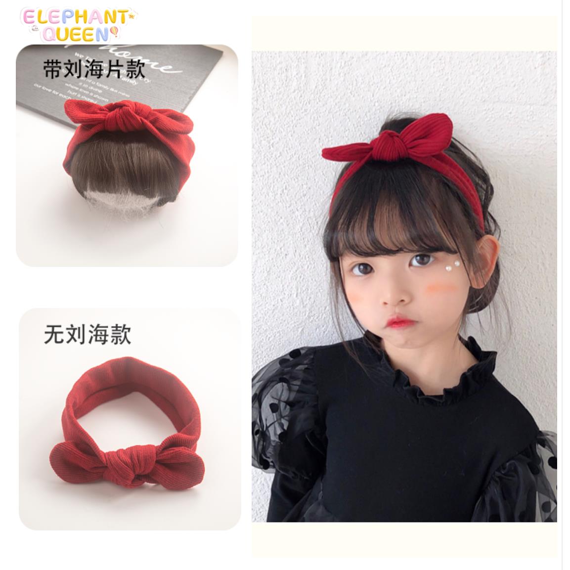 婴幼儿宝宝头饰儿童蝴蝶结吸汗发带女童针织弹力棉条纹柔软头带