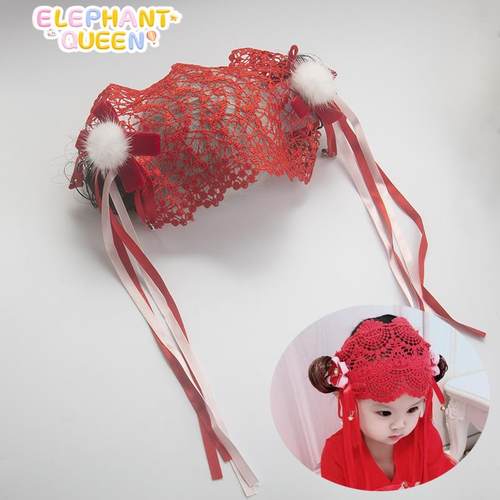 婴儿发带发量少发饰中国风汉服可爱超萌发箍夏周岁女宝宝假发头饰