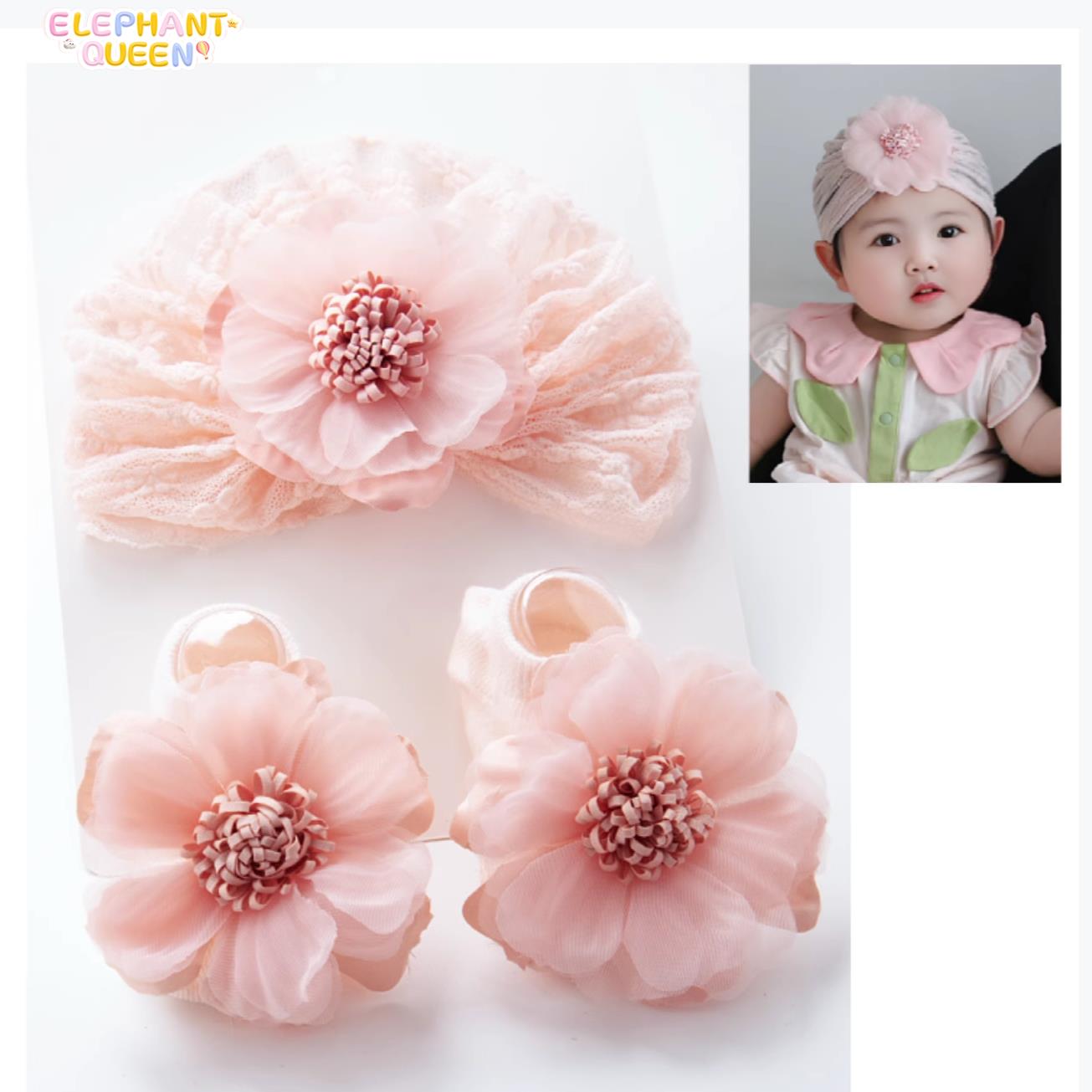 女宝宝蝴蝶结印度帽婴儿童帽子婴儿睡眠帽夏季囟门薄款公主套头帽