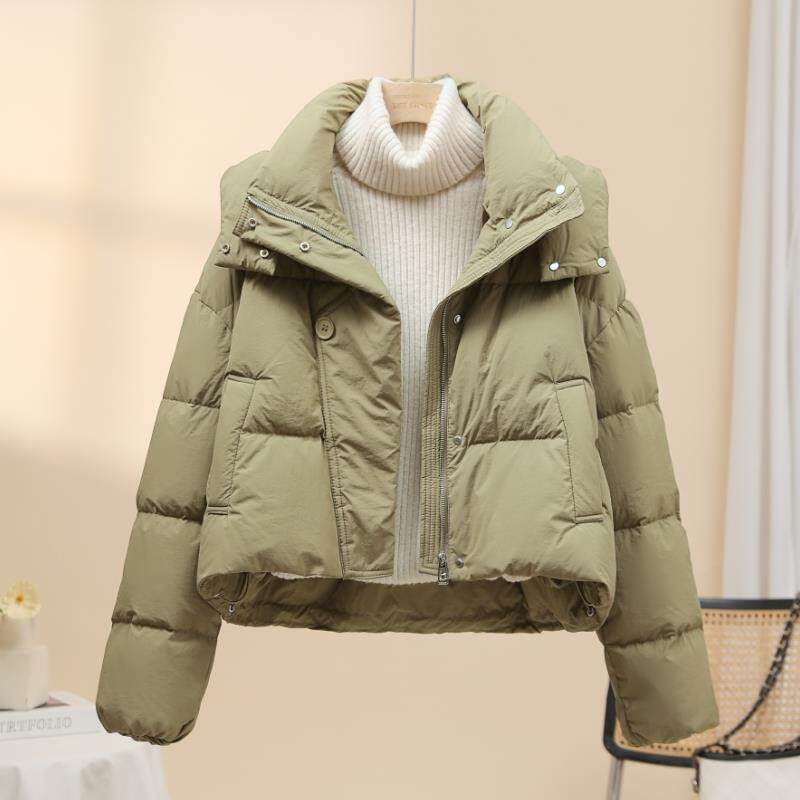 今年羽绒服女短款2023新款韩版宽松加厚百搭白鸭绒小个子冬季外套
