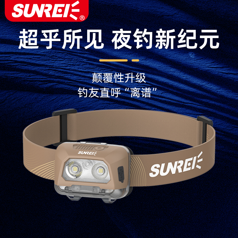 山力士头灯星光500充电超亮照明矿灯远射户外超长续航头灯高亮