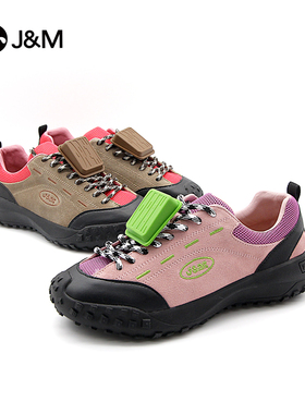 J&M/快乐玛丽春夏户外徒步丑萌休闲鞋拼色厚底增高运动女鞋65686W