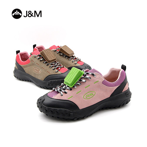 J&M/快乐玛丽春夏户外徒步丑萌休闲鞋拼色厚底增高运动女鞋65686W