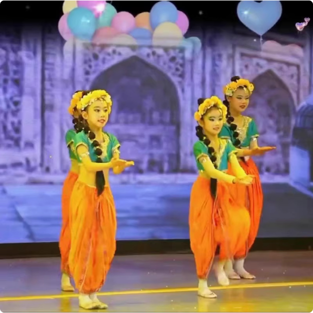 印度舞演出服儿童大筒裤短上衣异域风情古典民族敦煌风格肚皮舞服