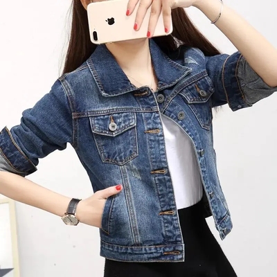 2025秋季新款短款韩版牛仔外套女