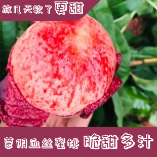 山东蒙阴沂蒙山当季血丝红蜜桃4.5斤包邮脆甜软甜多汁毛桃