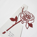 精密加厚不锈钢情人节金属生日礼品刻字创意书签学生用 玫瑰花