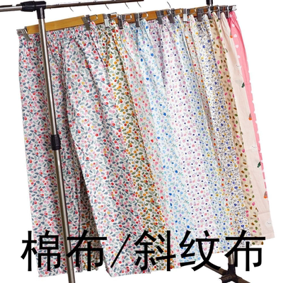 加肥斜纹布睡裤纯棉女士
