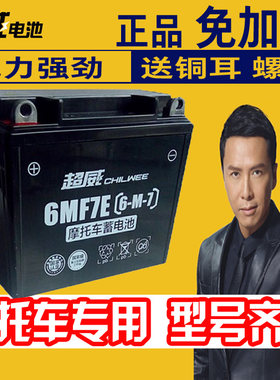 12V7A9A踏板车125弯梁车110跨骑男士150超威 摩托车免维护电瓶池