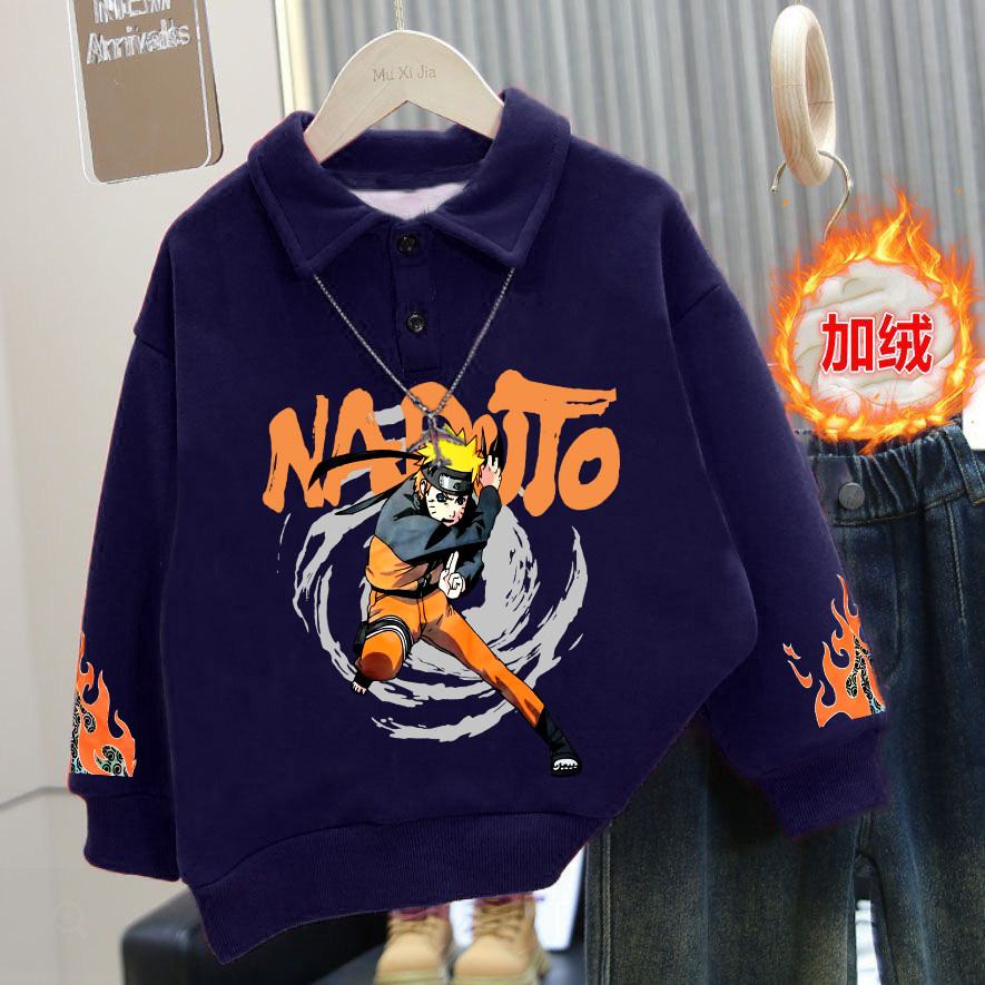 动漫卡通风儿童POLO领卫衣