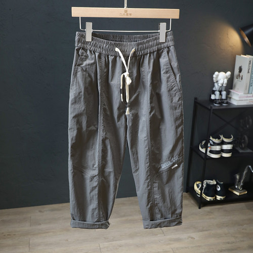 冰丝八分裤矮个子超薄宽松直筒夏