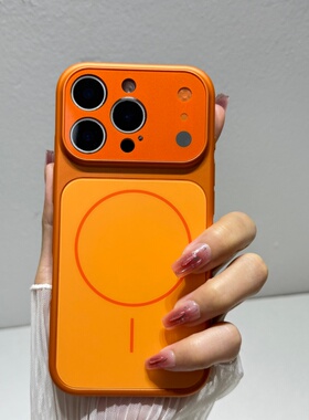 16pro秒变17pro适用苹果17promax手机壳橙色Air官方iPhone15磁吸magsafe简约高级感14全包防摔13时尚男保护套
