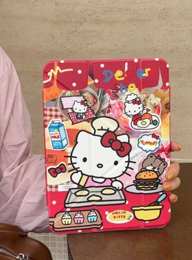 侧吸分离ipad-红色厨师kt适用ipad mini6平板电脑壳iPad 2025版 第10代 (10.9英寸)可爱卡通iPad Air5(10.9英