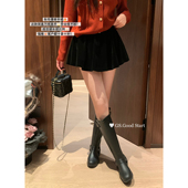 GS.GOOD 女G6729W START十三行秋冬复古气质甜美丝绒百搭显瘦裙裤