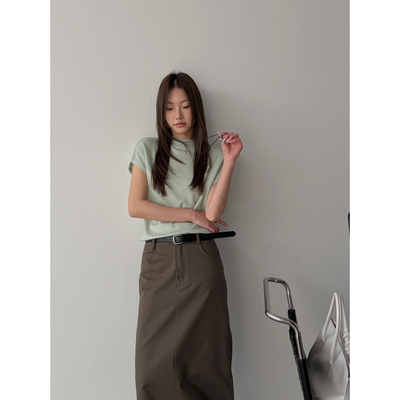 BEFORE SUNSET日落/周末十三行春夏毛织上衣短袖T恤针织衫女W9500