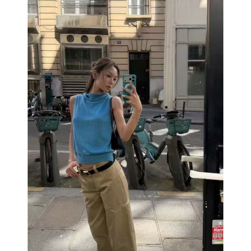 FIFTEEN十三行秋季新款修身显瘦叠穿百搭辣妹无袖时尚背心女98360