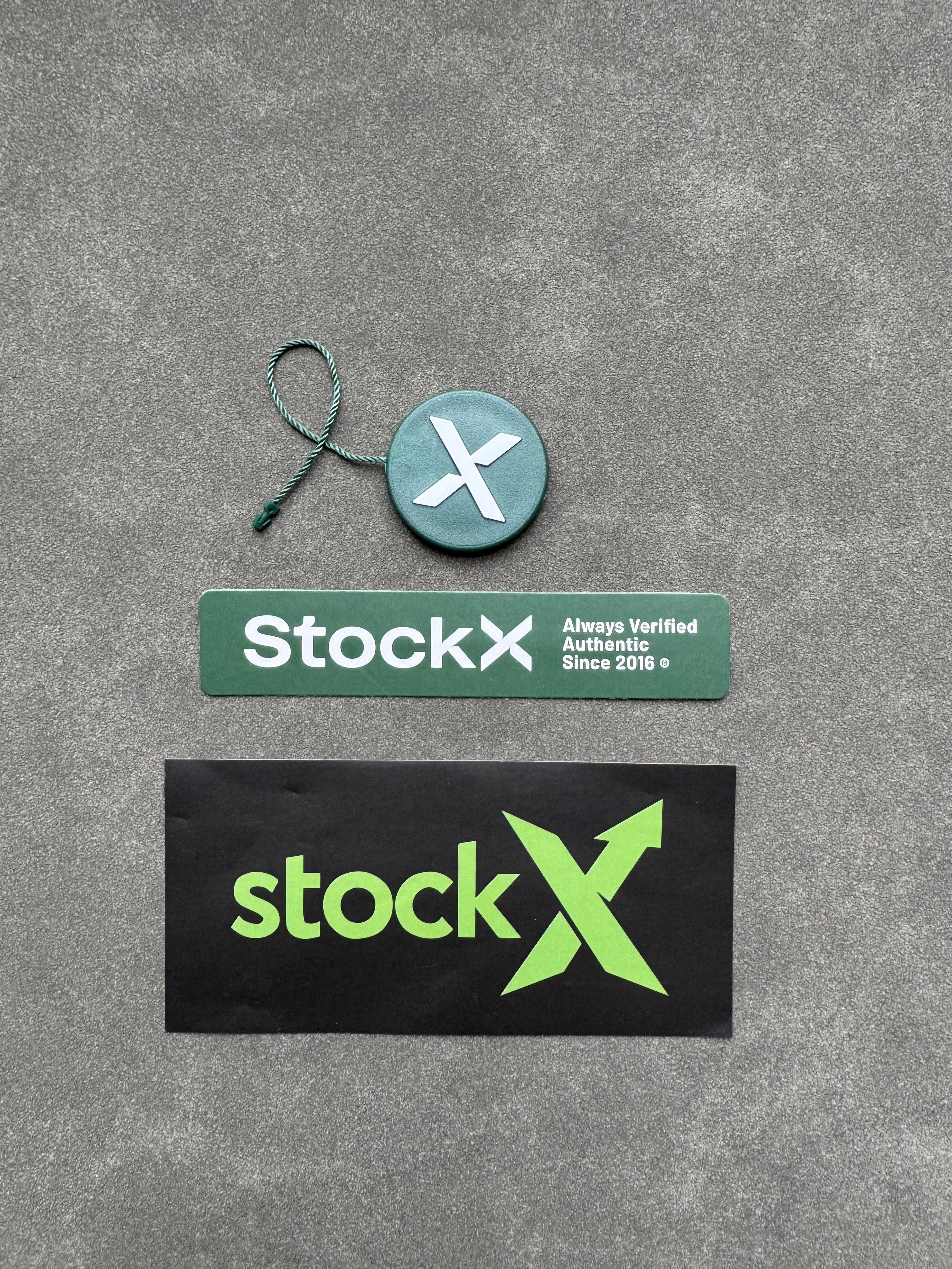 New Version of Stockx Tags Green X Cross Tag Label Sticker Sho